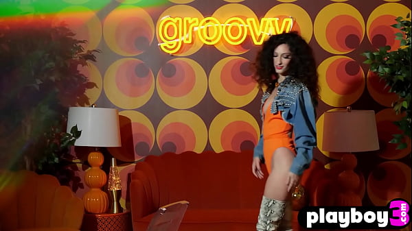 Beautiful curly teen with perfect curvy ass Lina Jade posed for Playboy