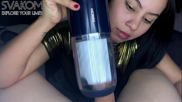 Playing with the SVAKOM ALEX NEO 2 male masturbator