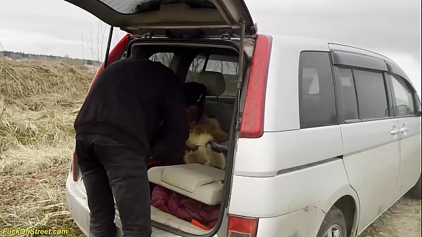 real teen couple fucks wild in the car