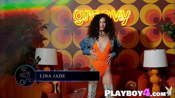 Sexy all natural babe Lina Jade exposed hot body after passion striptease