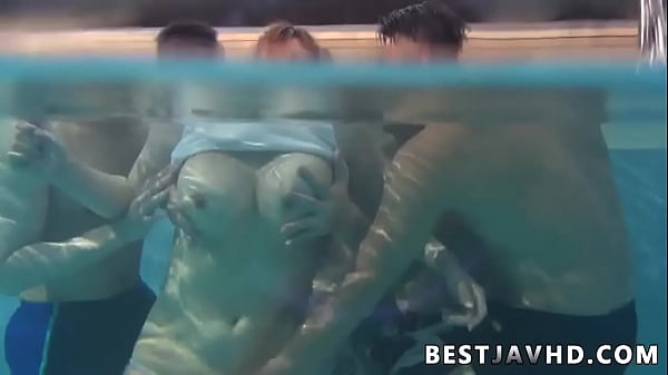Suzuna Komiya, the nastiest Asian woman, gives fellatio by the pool in the greatest Japanese group fuck-a-thon scene.